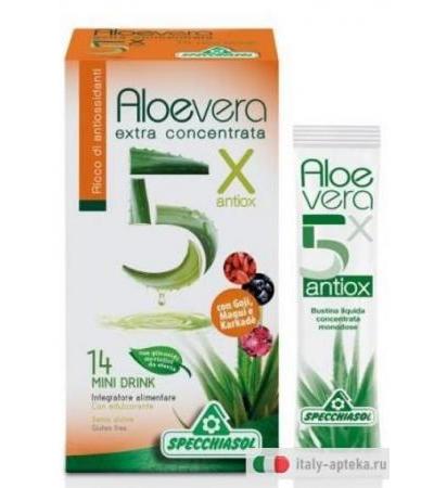 Aloe Specchiasol 5X Extra Concentrata Con Antiossidanti 14 Bustine