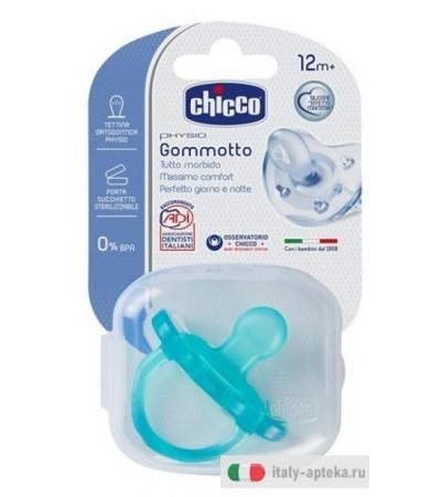 Chicco Succhietto Physio Soft Blu Silicone 12m+