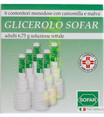 Glicerolo Sofar 6 Microclismi 6,75g