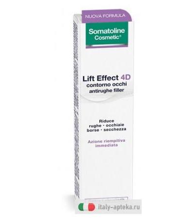 Somatoline Cosmetic Lift Effect 4D Contorno Occhi Antirughe Filler 15ml