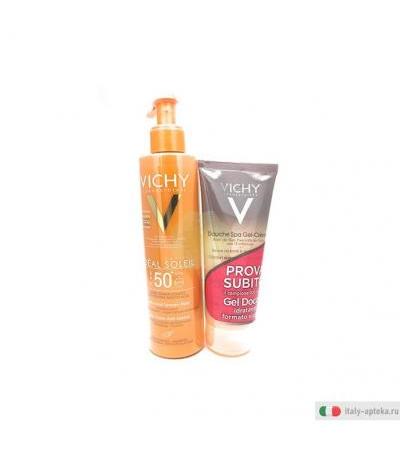 Vichy Ideal Soleil Latte Solare Anti-Sabbia SPF50+ 200ml+Doccia Spa 100ml