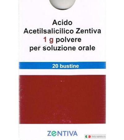 Acido Acetilsalicilico Zentiva 1 g polvere per soluzione orale 20 bustine