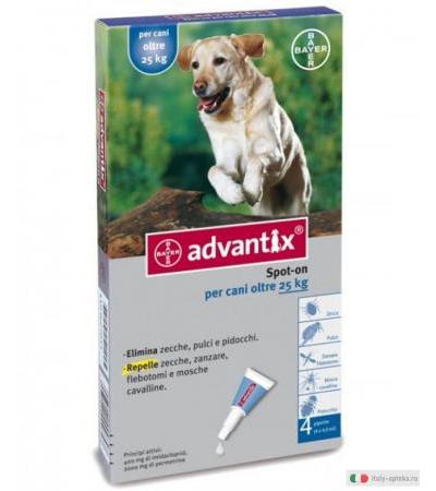Advantix Spot-on per cani oltre 25kg 4 pipette (4 x 4 ml)