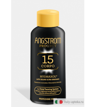 Angstrom Protect Hydraxol Latte solare corpo SPF15 200ml