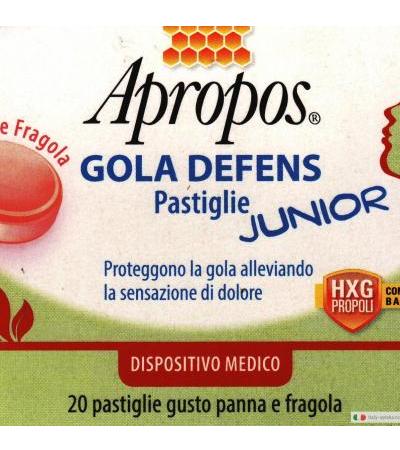 Apropos Gola defens junior gusto panna e fragola 20 pastiglie