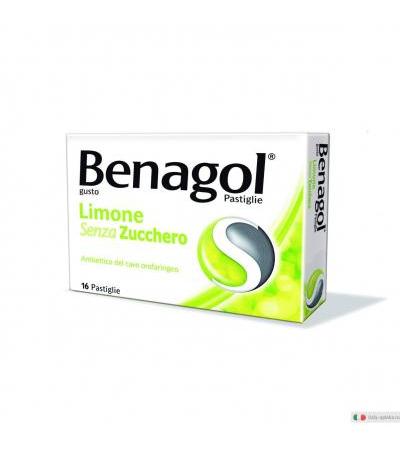 Benagol antisettico cavo orale 16 Pastiglie Limone Senza Zucchero