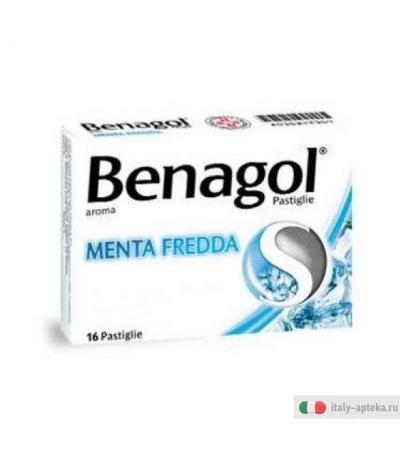 Benagol antisettico cavo orale 16 Pastiglie Menta Fredda
