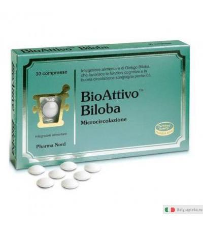 Bioattivo Biloba utile per la circolazione 30 compresse