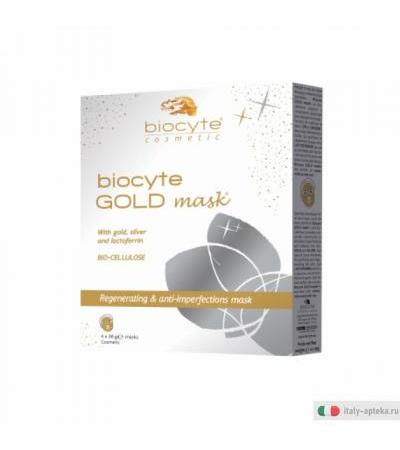 Biocyte Gold Boite maschera che deterge e rigenera per combattere le imperfezioni 4 pezzi