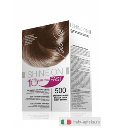 Bionike Shine On Fast 10 minuti Trattamento colorante capelli 500 Castano Chiaro