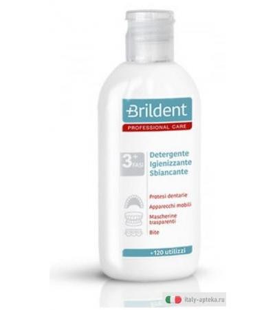Brildent detergente sbiancante per la pulizia di protesi e apparecchi 100ml