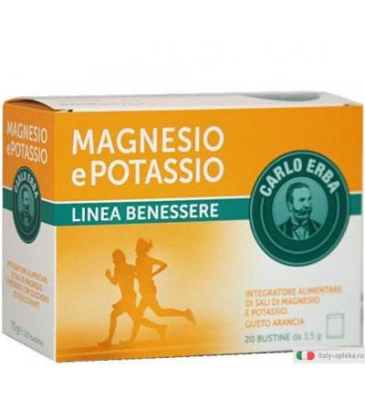 Carlo Erba Magnesio e Potassio linea benessere 20 bustine gusto arancia