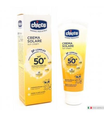 Chicco Crema Solare molto alta SPF50+ tripla protezione per pelli sensibili 75ml