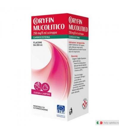 Coryfin Mucolitico Sciroppo gusto ciliegia e lampone 200ml
