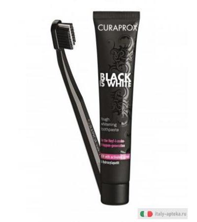 Curaprox Black is White set dentifricio sbiancante e spazzolino