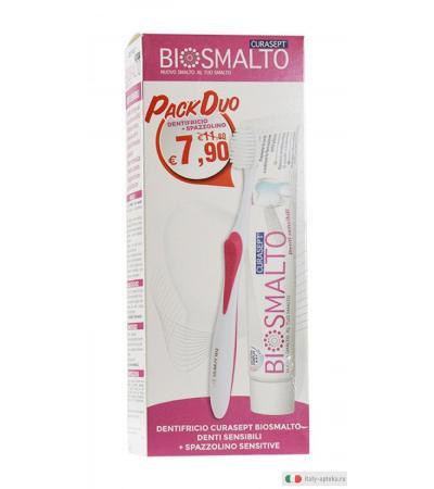 Curasept Biosmalto Pack Duo dentifrcio denti sensibili 75ml + Spazzolino sensitive