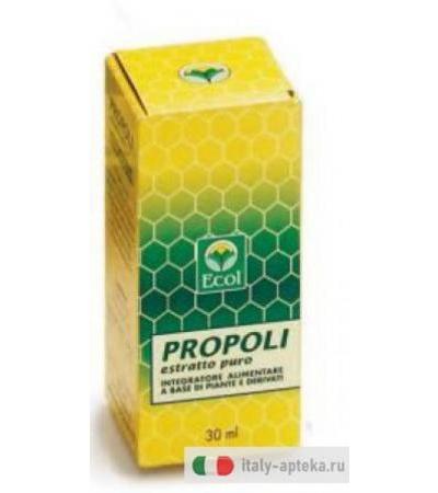 Ecol Propoli estratto puro 30% raffreddore e mal di gola 30ml