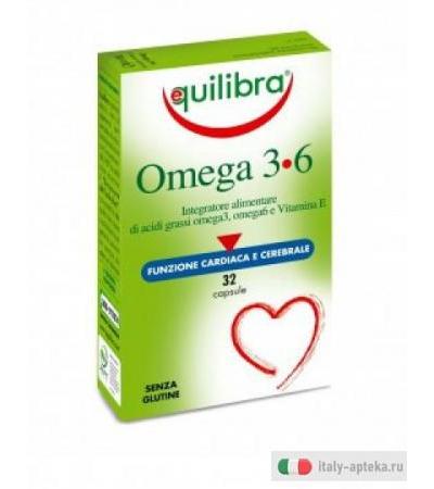 Equilibra Omega 3+6 funzione cardiaca e cerebrale 32 capsule