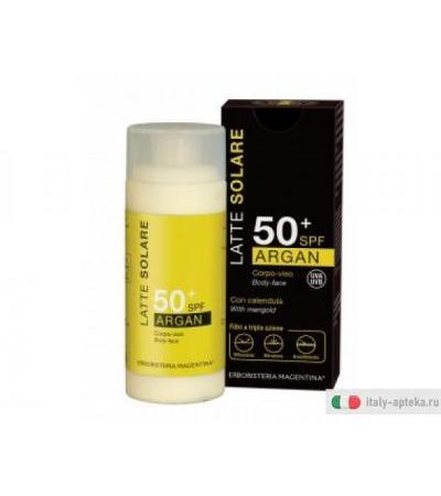 Erboristeria Magentina Latte Solare Argan SPF50+ per viso e corpo 125ml