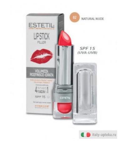 Estetil LipStick Filler 4in1 Colore 02 Natural Nude