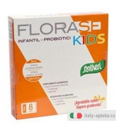 FLORAse Kids Infantil-Probiotici difese immunitarie 8 flaconi