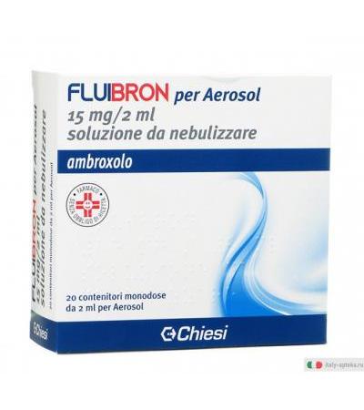FLUIBRON per Aerosol 15 mg/2 ml soluzione da nebulizzare 20 contenitori monodose da 2 ml