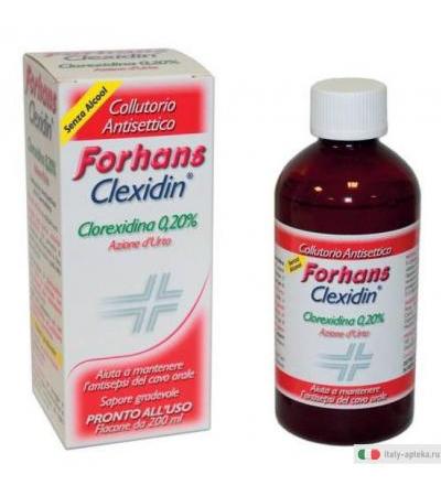Forhans Clexidin Colluttorio 0.20 Senza Alcool 200 ml
