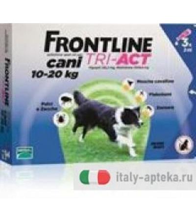 Frontline Tri-Act antiparassitario per Cani 10-20 Kg 3 fiale