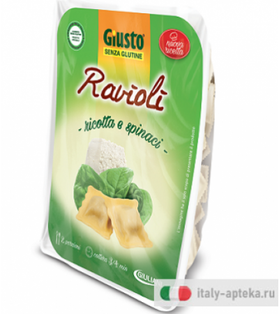 Giusto Senza Glutine Ravioli ricotta e spinaci 250g SCADENZA 27/01/2019