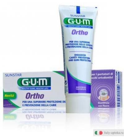 Gum ortho dentifricio con fluoro 75ml