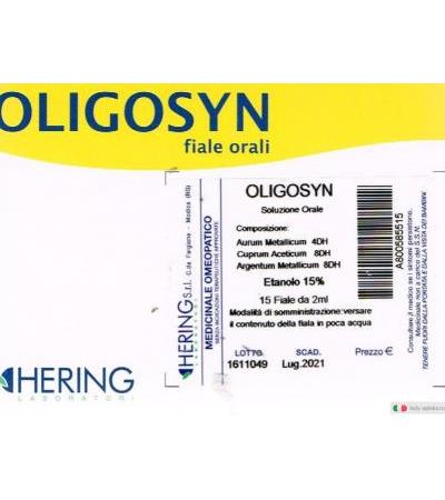 Hering Oligosyn soluzione orale rame/argento/oro 15 fiale da 2 ml medicinale omeopatico