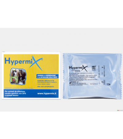 Hypermix rigenera e ripara le lesioni tessutali di ogni animale 15 garze medicate formula gel