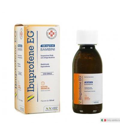 Ibuprofene EG 100mg/5ml Bambini uso orale gusto arancia 150ml