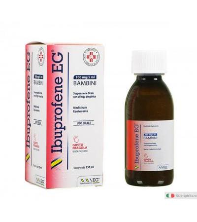 Ibuprofene EG 100mg/5ml Bambini uso orale gusto fragola 150ml