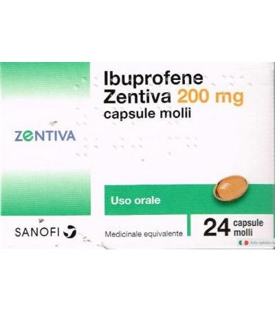 Ibuprofene Zentiva 200 mg 24 capsule molli