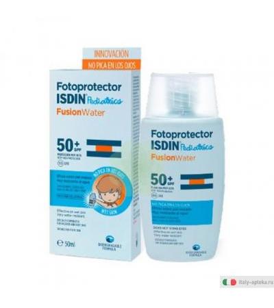 Isdin Fotoprotector Pediatrics Fusion Water protezione solare SPF50+ viso per bambini 50ml