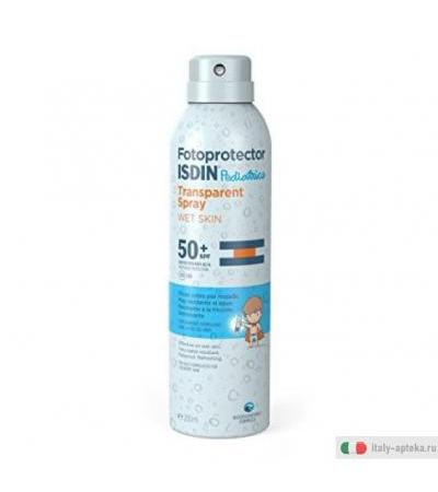 Isdin Fotoprotector Transparent Spray WET SKIN Pediatrics SPF50+ protezione solare per bambini 250ml