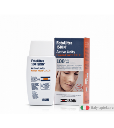 Isdin FotoUltra Active Unify Fusion Fluid Color trattamento macchie colari SPF100+ 50ml