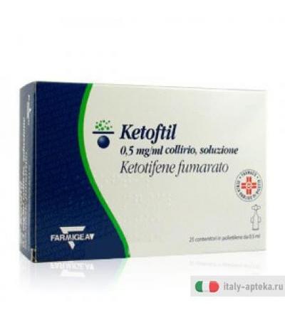 Ketoftil 0,5mg/ml collirio 25 contenitori