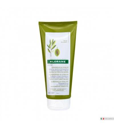 Klorane balsamo dopo shampoo consistenza e vitalità all'estratto di ulivo 200ml