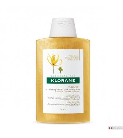 Klorane Shampoo alla cera di ylang ylang per capelli secchi 200ml