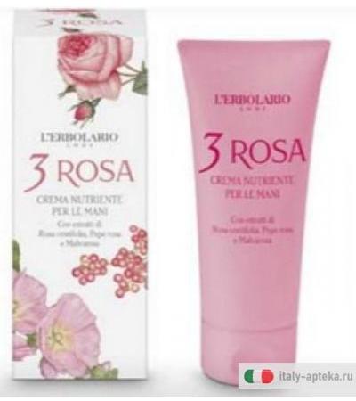L'erbolario 3 Rosa Crema nutriente per le mani 75ml