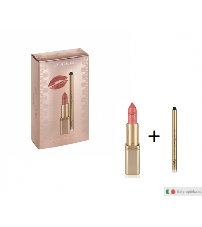 L'Oréal Kit Last in Latin Kisses Matita labbra trasparente + Rossetto n.226
