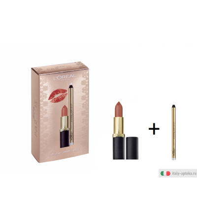 L'Oréal Kit Last in Latin Kisses Matita labbra trasparente + Rossetto n.636