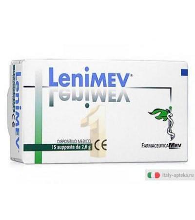 LeniMEV Dispositivo 15 supposte da 2,6 ad azione lenitiva e coadiuvante nel trattamento antinfiammatorio.