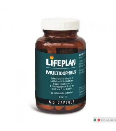 Lifeplan Multidophilus favorisce l'ecosistema intestinale senza glutine 50 capsule