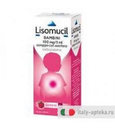 Lisomucil Bambini Sciroppo con zucchero 100 mg/5 ml gusto lampone 200ml