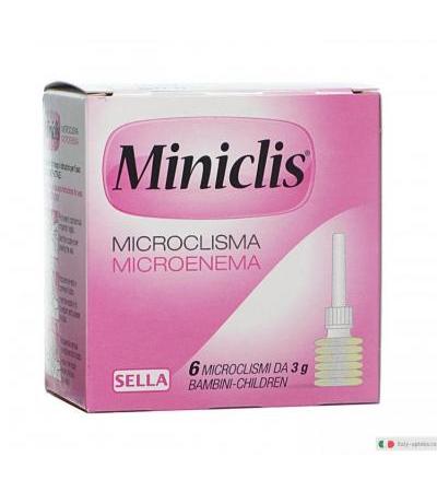 MINICLIS BAMBINI 6 MICROCLISMI GLICEROLO MALVA E CAMOMILLA