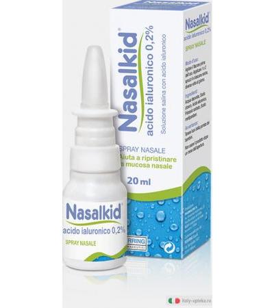 Nasalkid soluzione salina con acido ialuronico 0,2% spray nasale 20 ml
