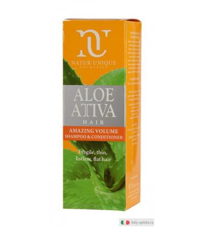 Natur Unique Aloe Attiva capelli shampoo e balsamo volume strepitoso 250ml